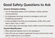 What are Good Safety Questions to Ask? What are Good Safety Questions to Ask?