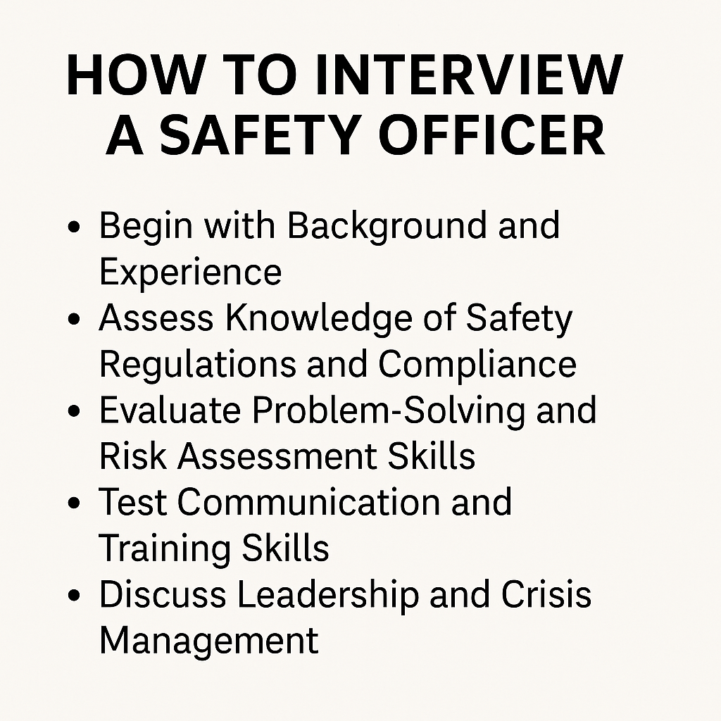 How to Interview a Safety Officer?