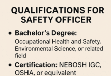 What is the Qualification for Safety Officer? What is the Qualification for Safety Officer?