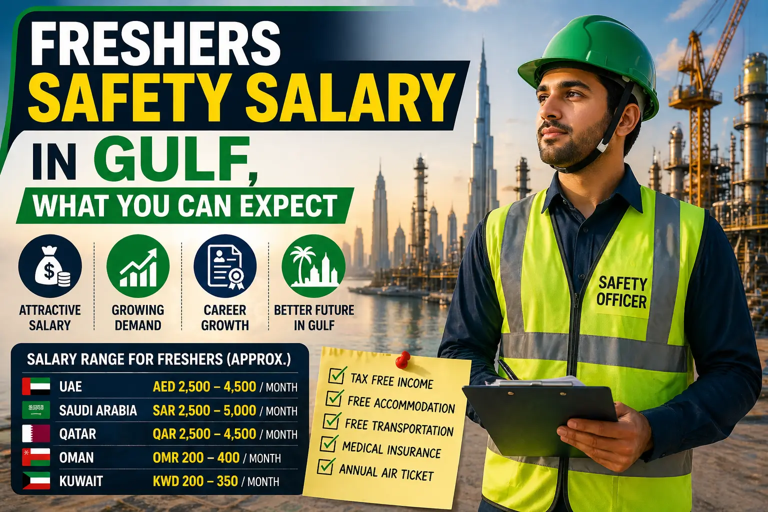 Freshers Safety Salary in Gulf