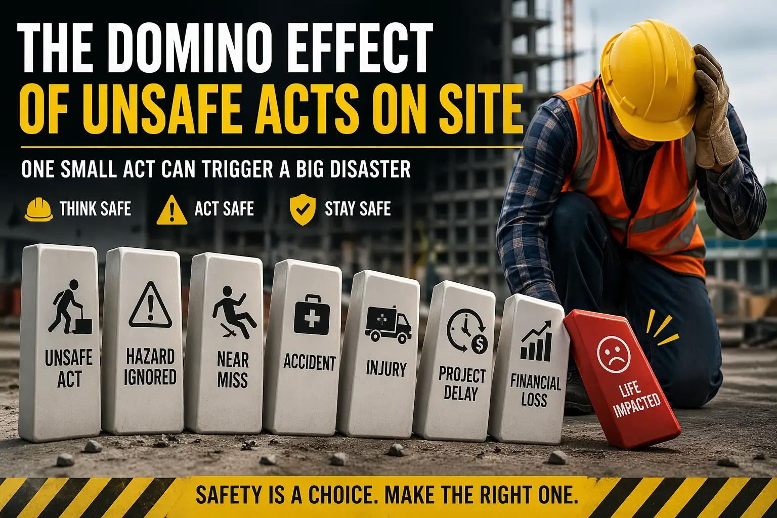 The Domino Effect of Unsafe Acts on Site
