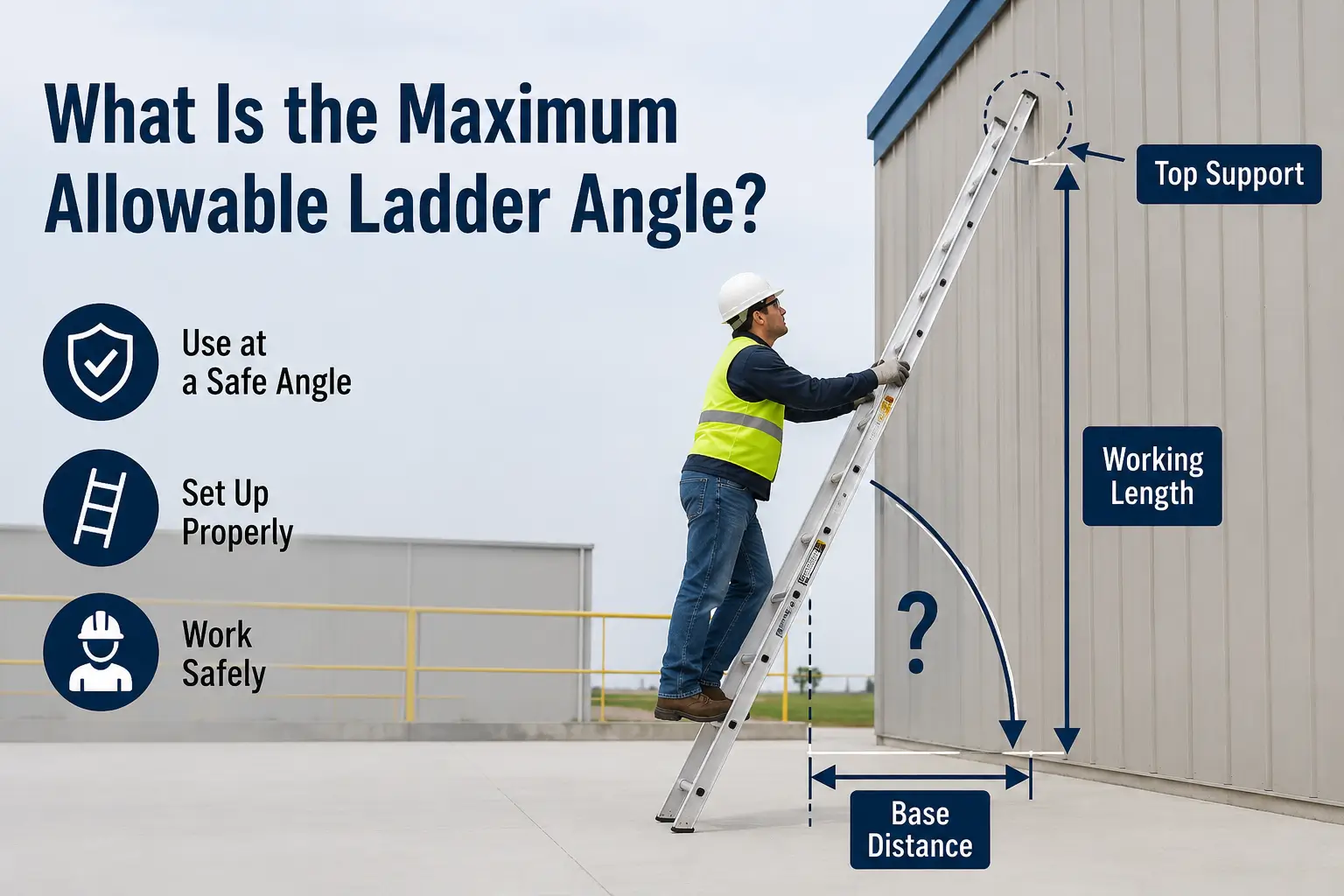 Maximum Allowable Ladder Angle